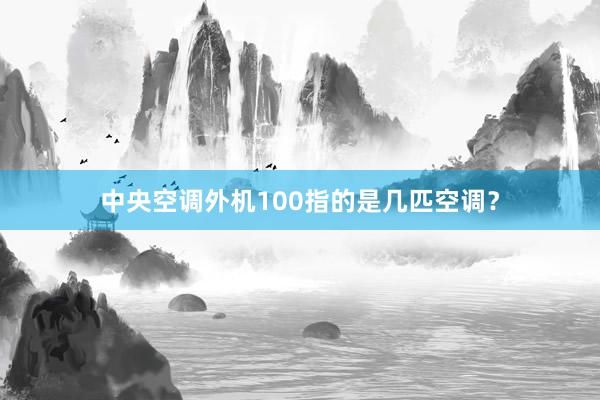 中央空调外机100指的是几匹空调？